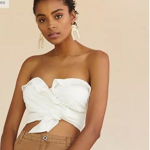 NWT RUFFLED TIE-FRONT TUBE TOP